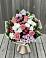 Букет цветов из: Альстромерии, Гвоздики, Розы и Хризантемы в Кирсе