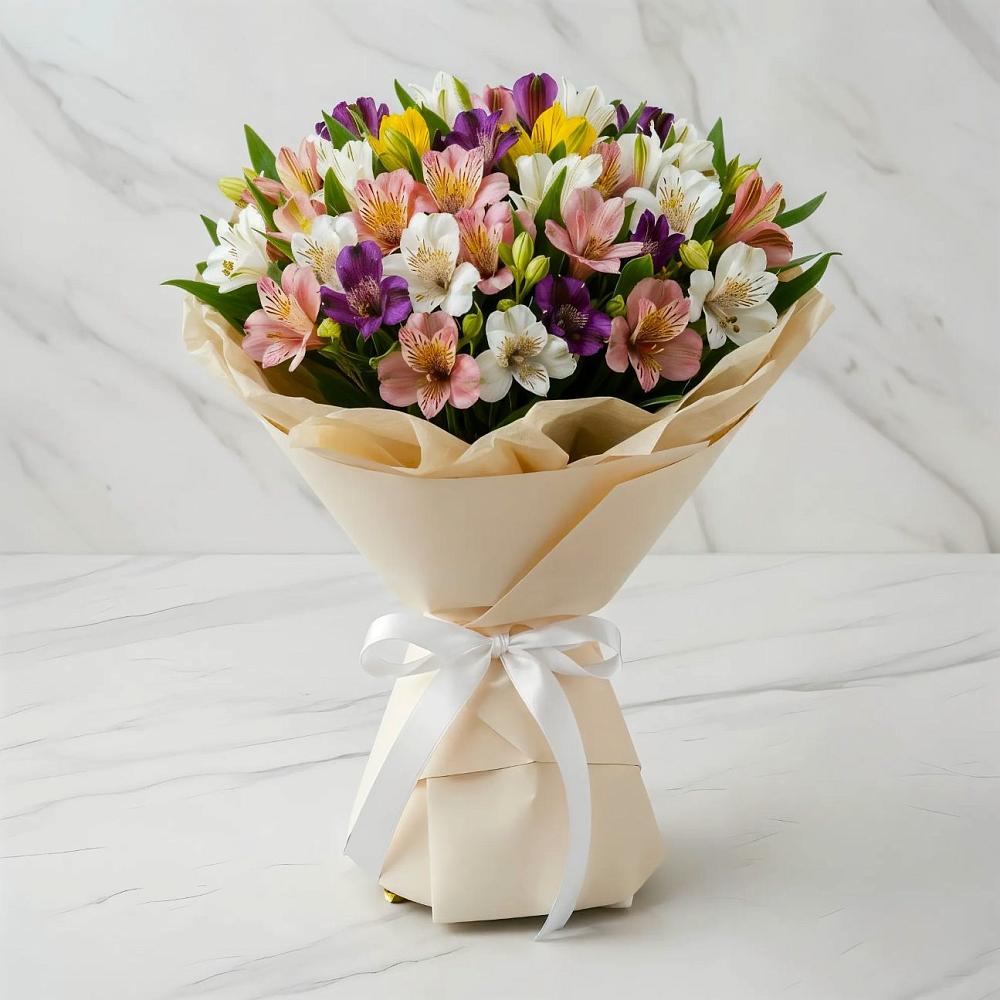 Букет цветов из: Альстромерии в Кирсе