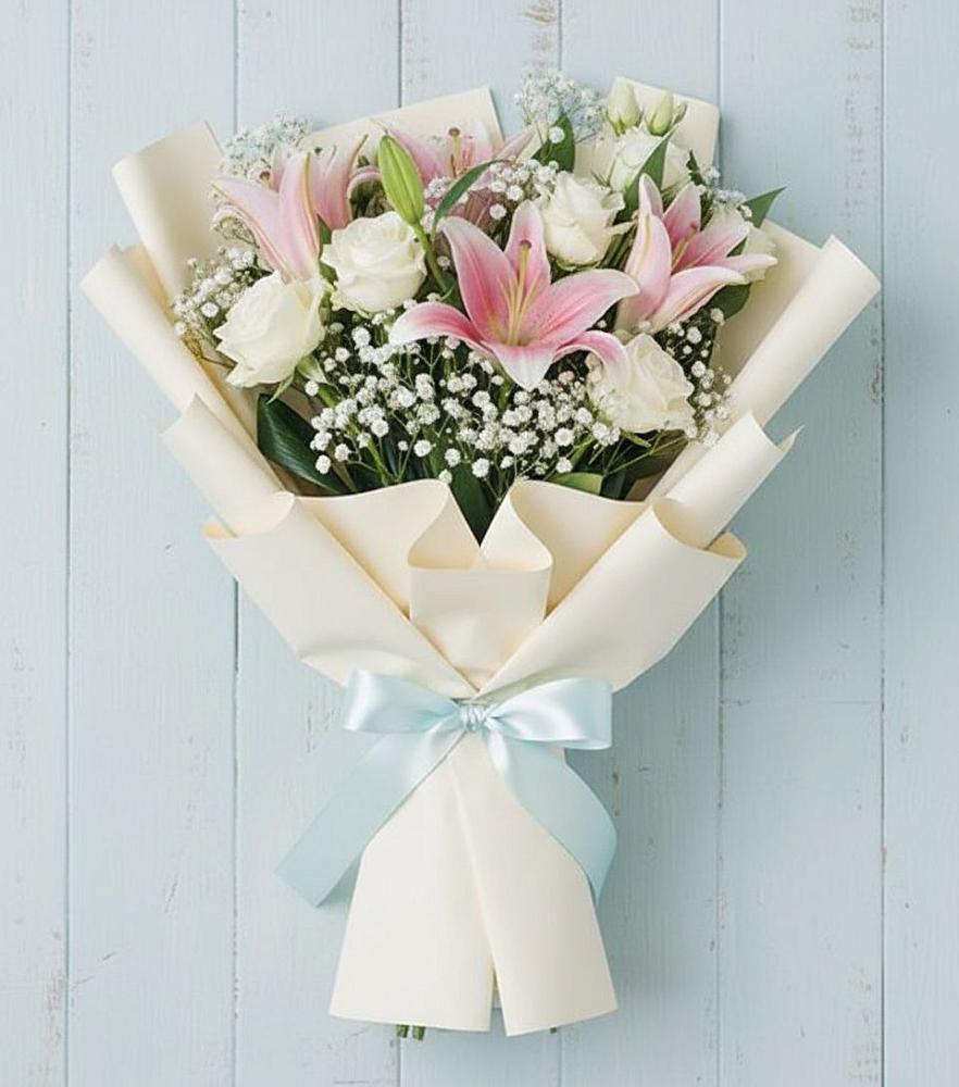 Букет цветов из: Лилии в Кирсе