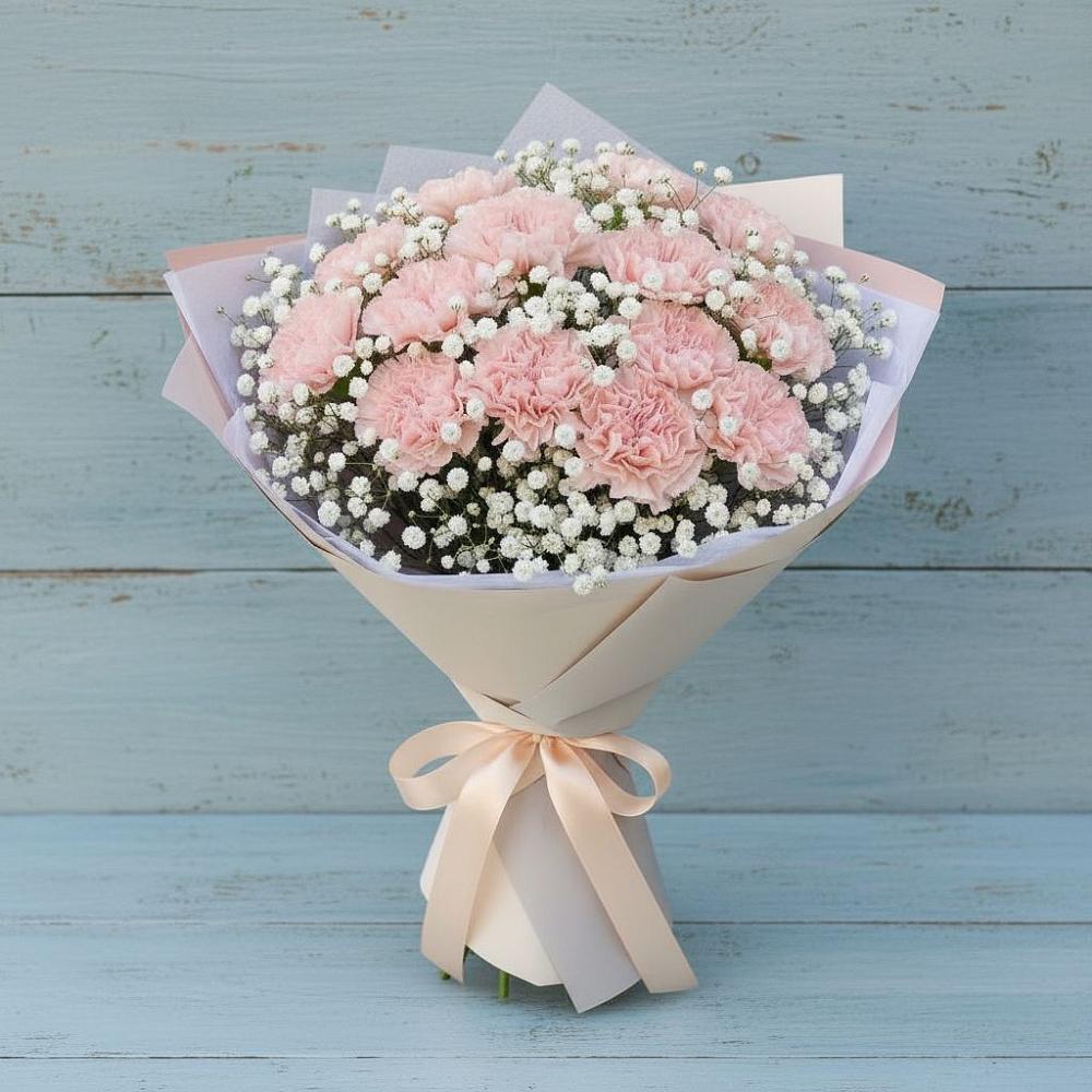 Букет цветов из: Гвоздики в Кирсе
