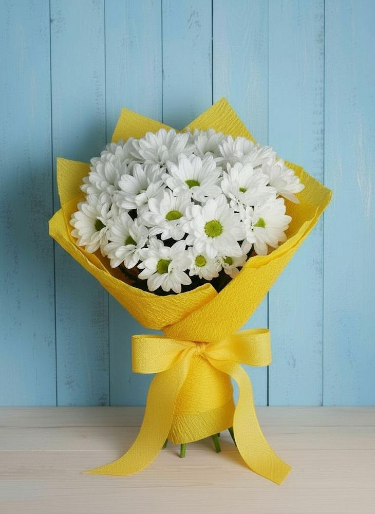 Букет цветов из: Хризантемы в Кирсе