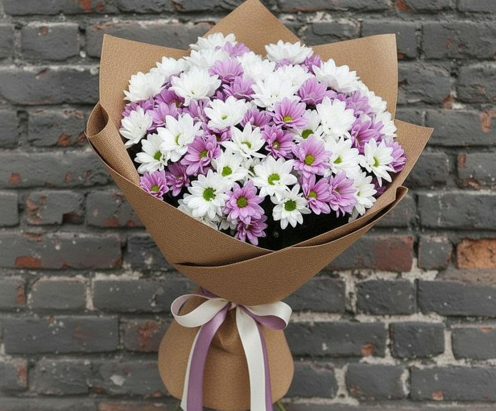 Букет цветов из: Хризантемы в Кирсе