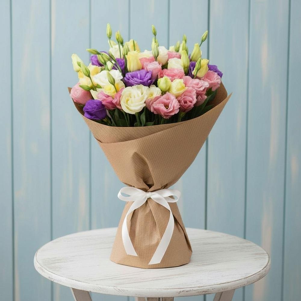 Букет цветов из: Лизиантусы в Кирсе