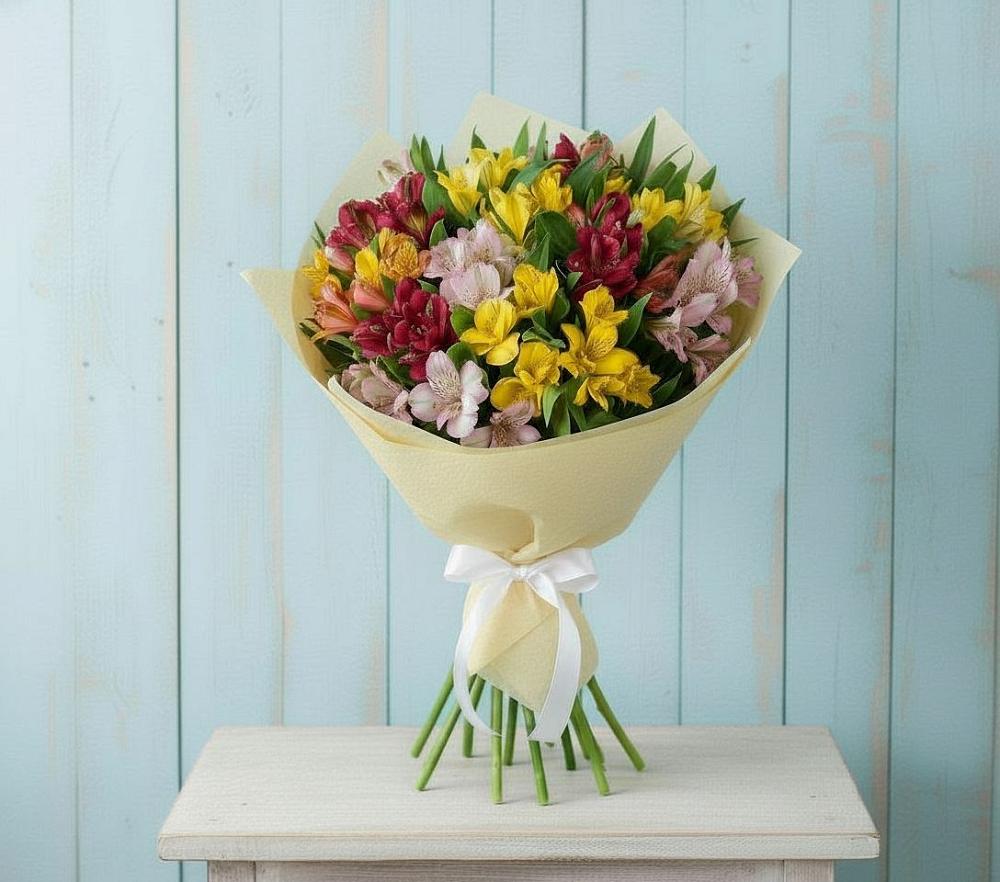 Букет цветов из: Альстромерии в Кирсе