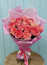 Букет 15 Розовых роз Равель в Кирсе