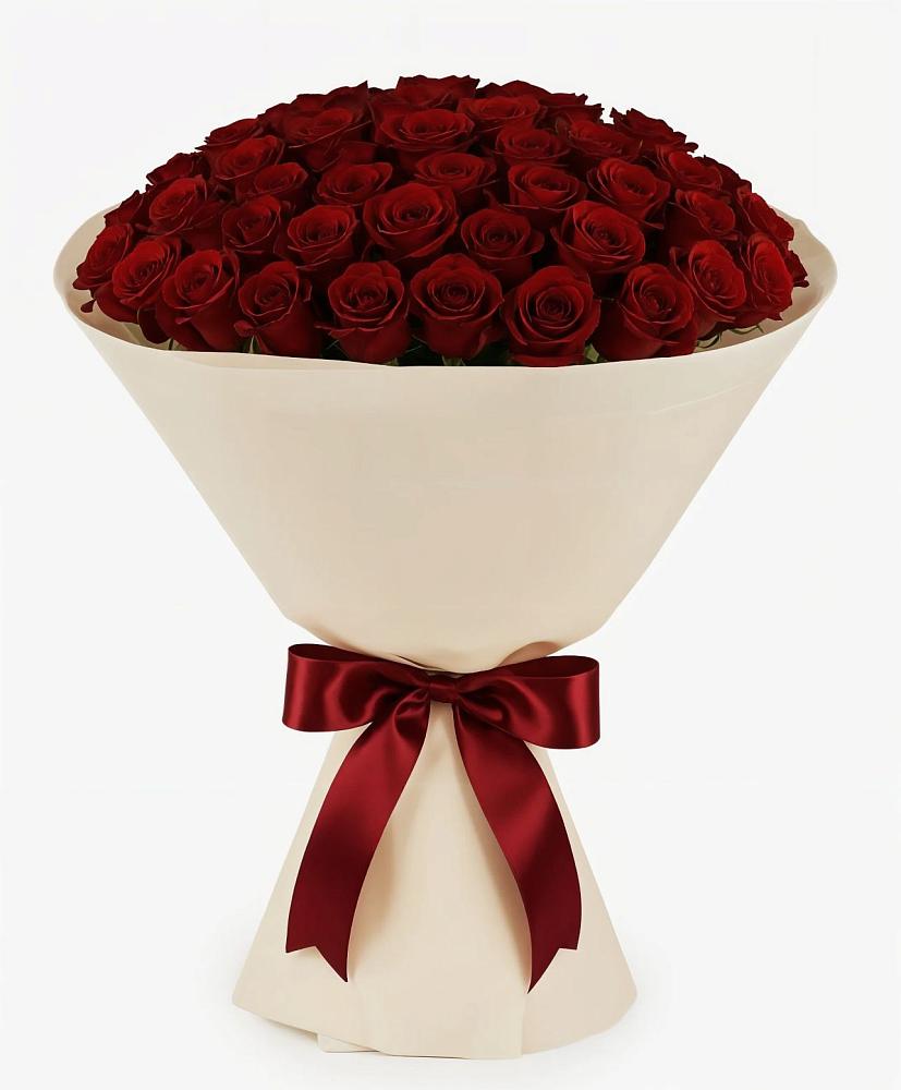 Букет 101 Бордовая роза Блэк Бакарра в Кирсе