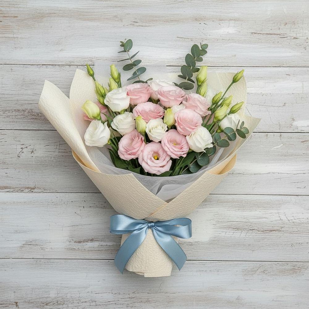 Букет цветов из: Лизиантусы в Кирсе